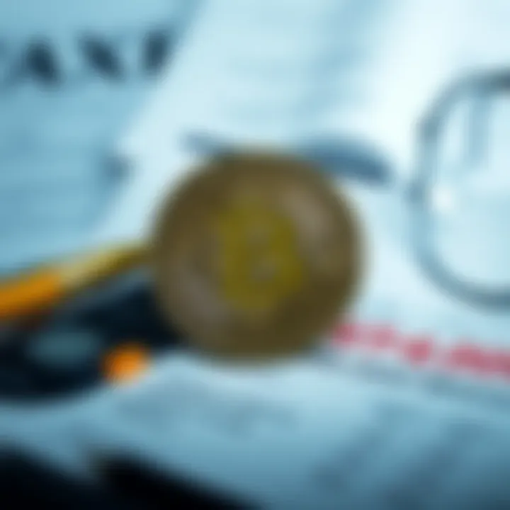 A Bitcoin coin with Australian tax documents in the background, highlighting potential tax changes for investors