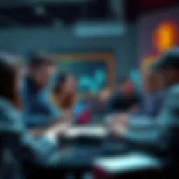 Bitcoin Theft Discussion Group of people debating Bitcoin theft with laptops and notes