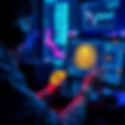 A person using a computer to swap Bitcoin for Solana on a decentralized exchange