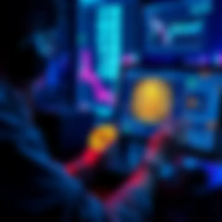 A person using a computer to swap Bitcoin for Solana on a decentralized exchange