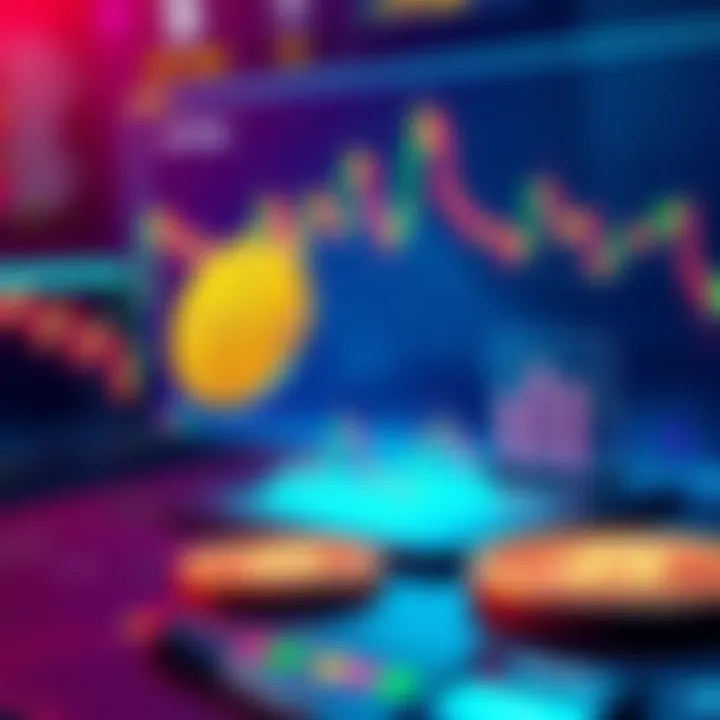 Bitcoin trading on a DEX A digital illustration showing Bitcoin being exchanged for altcoins on a decentralized exchange platform, with vibrant charts in the background.