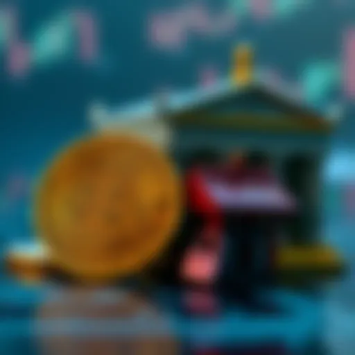 A visual contrast between Bitcoin symbolizing decentralization and traditional banks showing centralized control, with a focus on freedom and security.