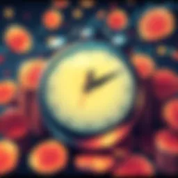 Illustration showing Bitcoin symbols with a clock indicating long wait times