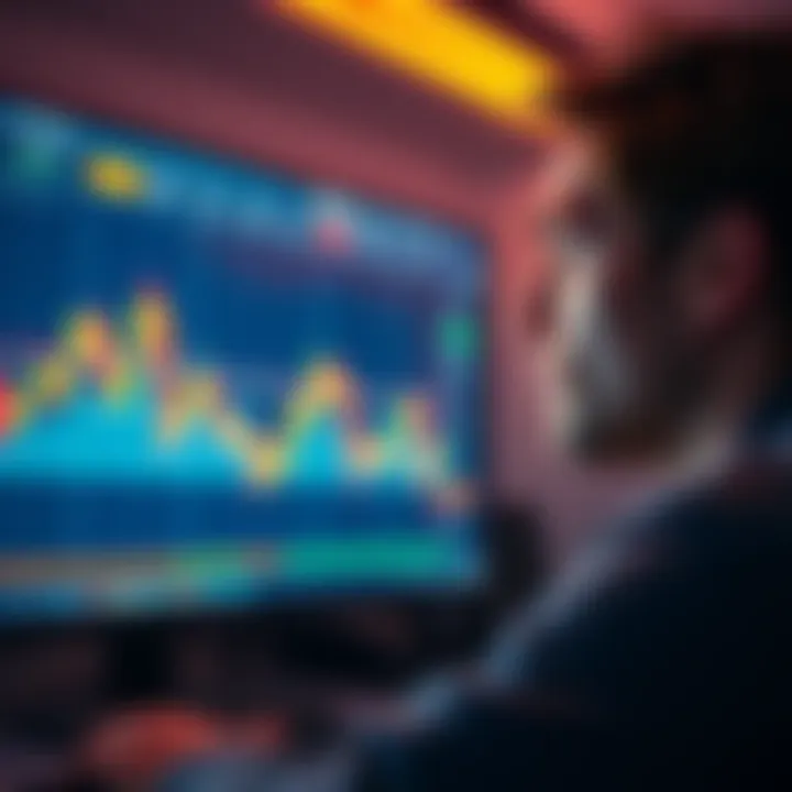 A person looking at a Bitcoin chart on a computer screen, contemplating their past selling decisions, with a thoughtful expression.