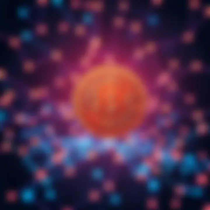 Bitcoin Transactions A digital illustration showing a Bitcoin symbol surrounded by a network of connected nodes, representing anonymous transactions.