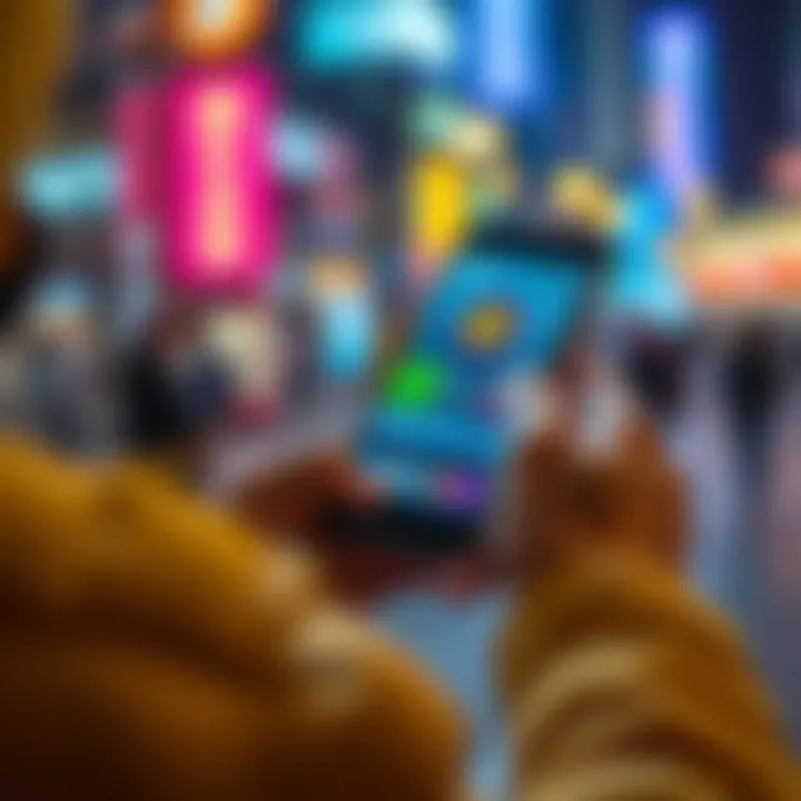 Bitcoin Transactions A person using a smartphone to make a payment with Bitcoin, displaying digital currency on the screen.