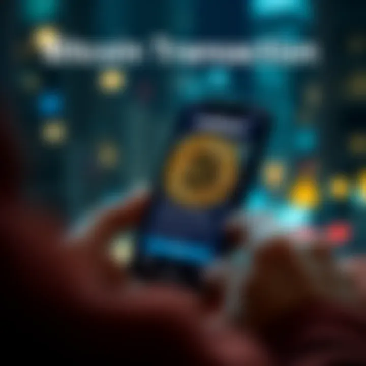 A person using a smartphone to manage Bitcoin transactions on the Coinbase app, showcasing security features and privacy tips.