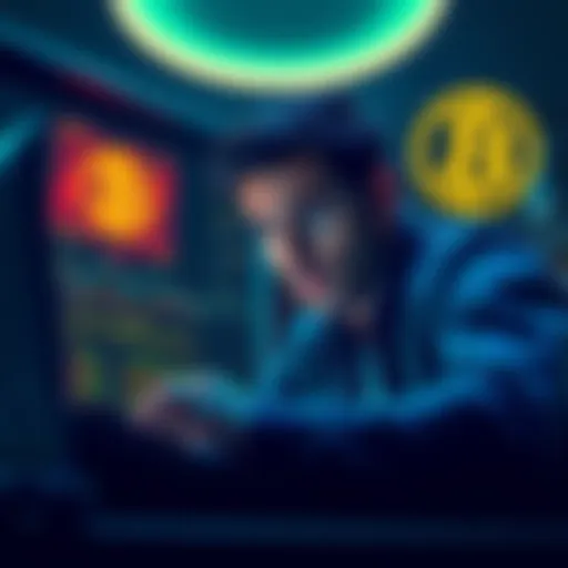 A person looking frustrated while trying to send Bitcoin to a Kraken wallet on a laptop.