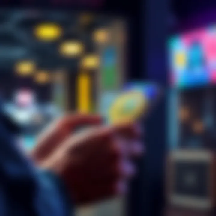 A person using a smartphone to transfer Bitcoin to a digital wallet and USD