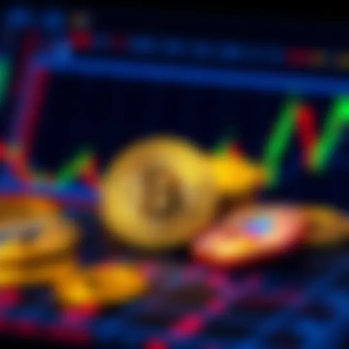 A graphic showing bitcoin coins alongside stock market charts, illustrating the debate over investing in bitcoin treasury stocks versus direct bitcoin ownership.