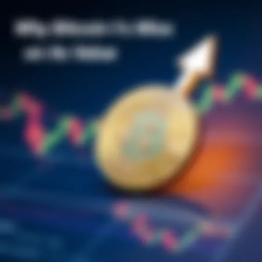 A shiny Bitcoin coin placed on a chart showing an upward trend, symbolizing its potential value and future growth.