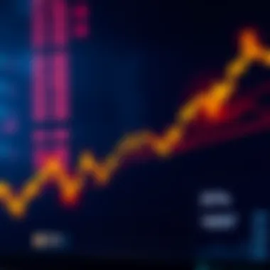 Bitcoin chart showing a significant drop after breaking a key trendline, with indicators of market losses.