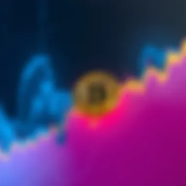 A rising Bitcoin price chart showing a break above key resistance levels with a bullish trend