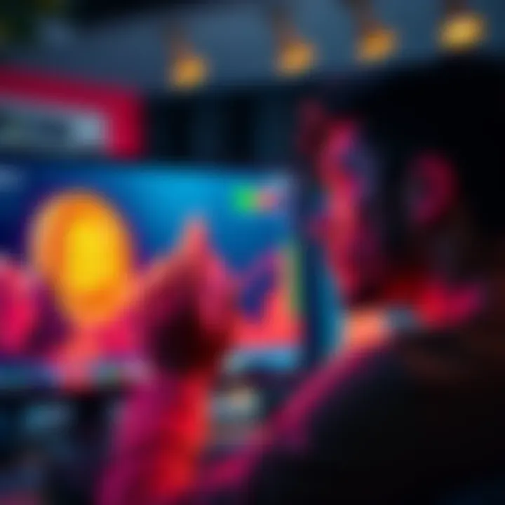 A person looking at a Bitcoin symbol on a computer screen, considering a small investment, with a thoughtful expression.