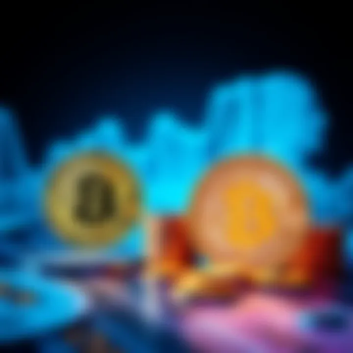 A comparison of Bitcoin and fiat currency value during inflation, showing Bitcoin maintaining its worth while traditional money decreases.