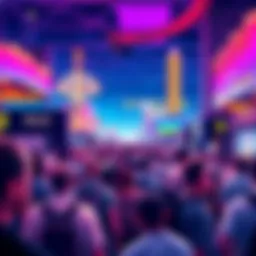 Crowd at Bitcoin Vegas looking at new cryptocurrency products and services