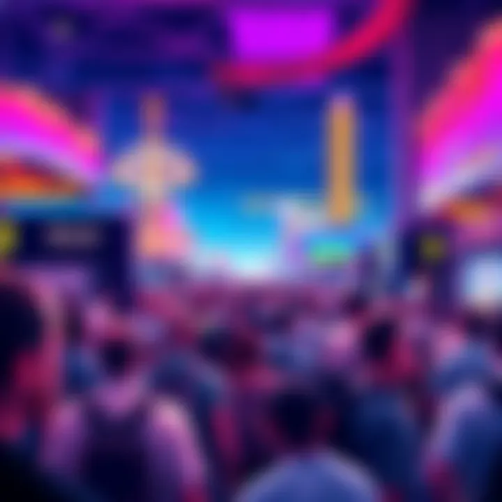 Crowd at Bitcoin Vegas looking at new cryptocurrency products and services