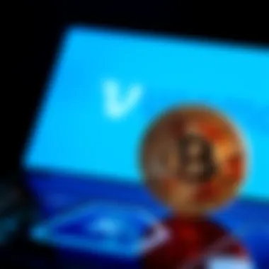A Bitcoin symbol next to the Venmo logo, highlighting concerns about buying cryptocurrency on the payment platform.
