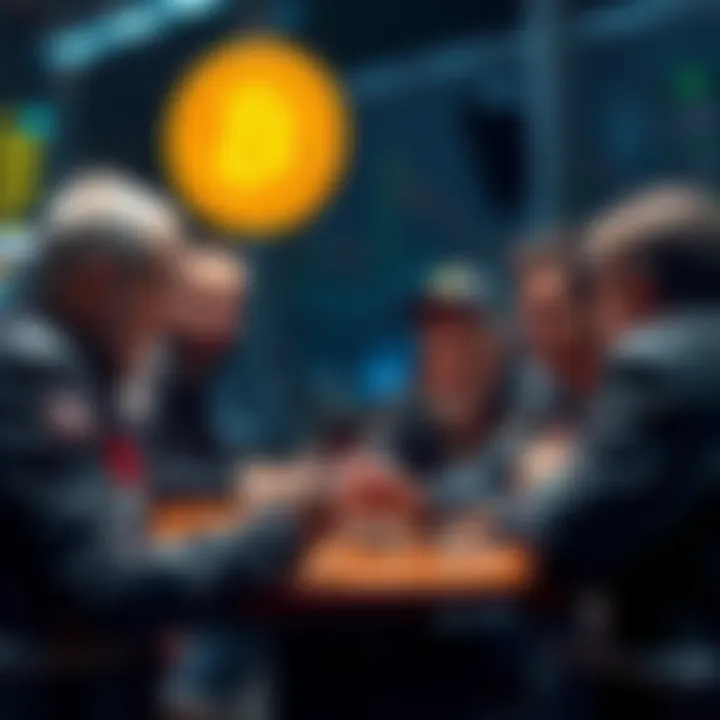 A group of experienced Bitcoin holders discussing their strategies for surviving bear markets