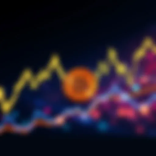 A line graph depicting the extreme fluctuations in Bitcoin's price with rising and falling peaks, illustrating investor concerns.
