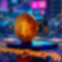 A visual comparison of a Bitcoin symbol and an AI chip, highlighting the competition between cryptocurrency and artificial intelligence.