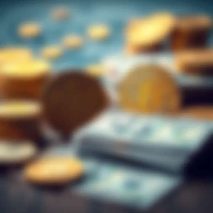 A graphic showing Bitcoin symbols next to cash bills, illustrating the advantages of investing in Bitcoin over holding cash.