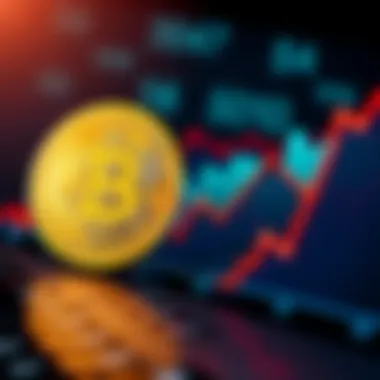 Bitcoin and index funds comparison A visual comparison of Bitcoin and index funds, showing a Bitcoin symbol beside a graph representing index fund growth, illustrating investment choices.