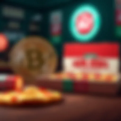 A visual comparison showing the value of 10,000 bitcoins next to a pizza box representing Papa John's. The bitcoins are highlighted to show their high market value, while the pizza box symbolizes the ...