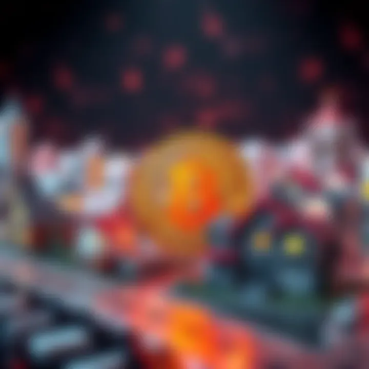 Visual representation of Bitcoin's limited supply alongside endless real estate properties