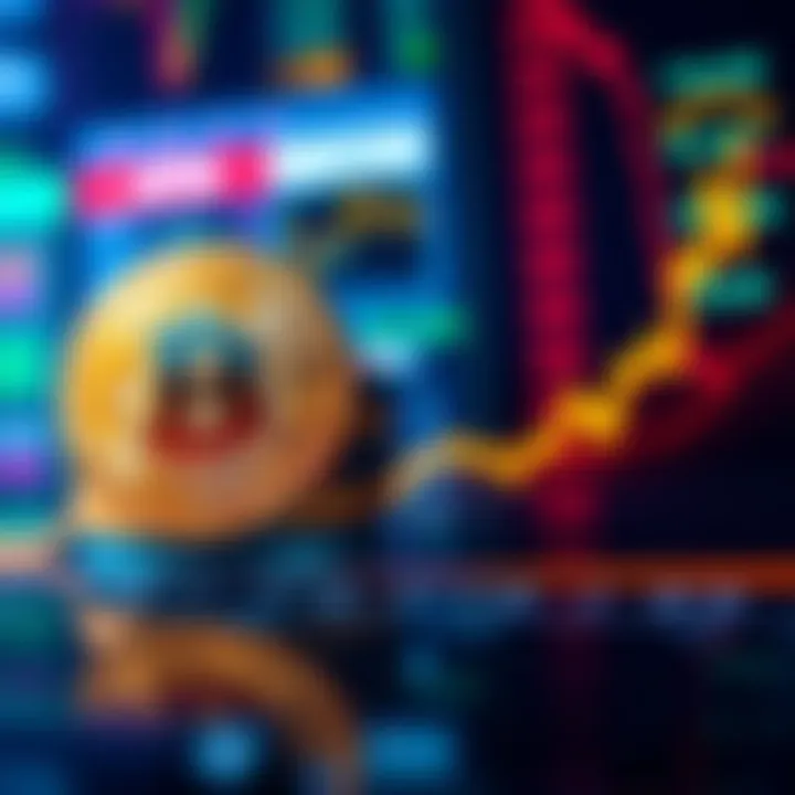 A graph showing the volatility of Bitcoin compared to the steady growth of the S&P 500 over five years.