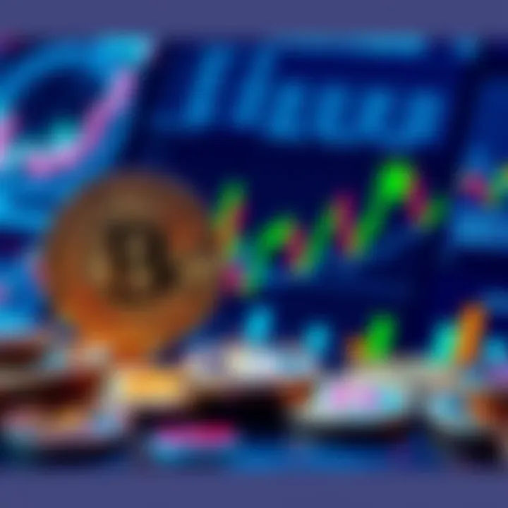 A visual comparison of Bitcoin symbols and investment strategy charts, representing financial decision-making.