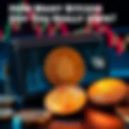 A digital wallet displaying Bitcoin coins, representing cryptocurrency investments.