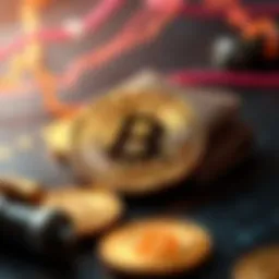 A visual representation of a Bitcoin wallet with digital coins, symbolizing the future of blockchain technology.