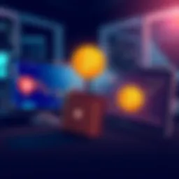 Illustration showing a Bitcoin wallet and an exchange platform on screens, highlighting the differences in buying Bitcoin.