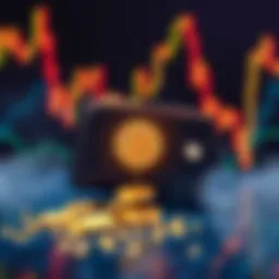 Bitcoin wallet on the move A graphic showing a Bitcoin wallet with coins flowing out, representing Satoshi's wallet moving for the first time, with a background hinting at market fluctuations.