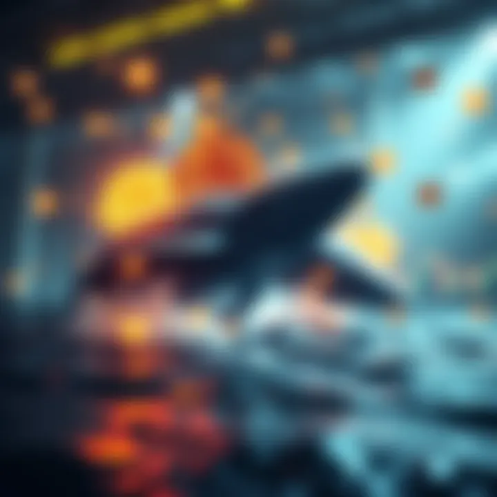 A graphic showing Bitcoin whales making significant exchange inflows, symbolizing large holders' market influence.