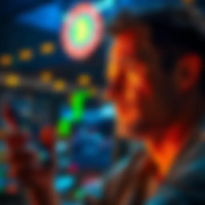 A person contemplating whether to hold or sell their $4,000 Bitcoin winnings, with a smartphone displaying cryptocurrency prices in the background.