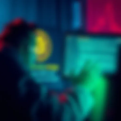 A person looking frustrated while trying to withdraw Bitcoin on a computer, showing error messages on the screen