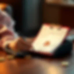 Person planning Bitcoin withdrawals for retirement with a notepad and calculator