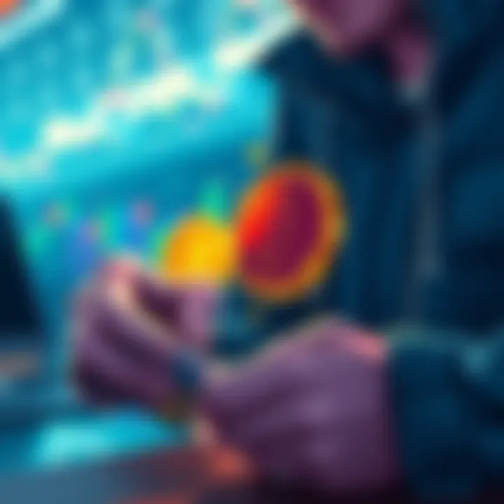 Illustration depicting a person transferring Bitcoin from an exchange to a secure wallet