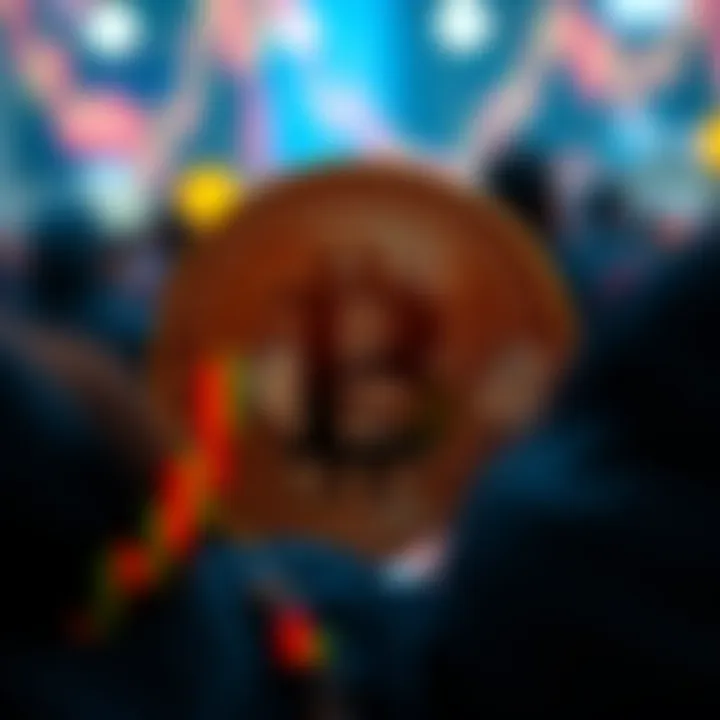 A graphic showing Bitcoin symbol with no influencers in the background, representing a quieter market