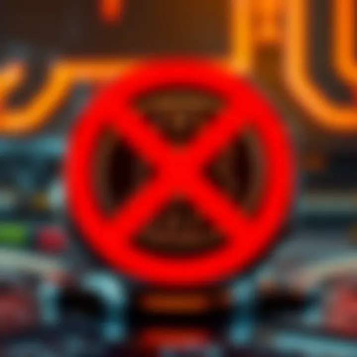 Bitmain logo with a red cancel sign over the X9 model, symbolizing its cancellation before release.