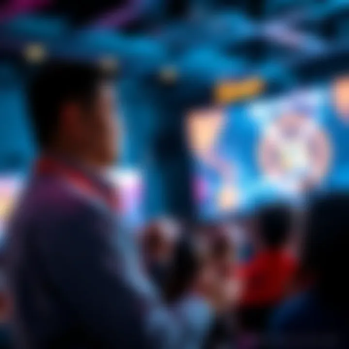 Nenter Chow, CEO of BitMart, speaking at the Hack Seasons Conference about crypto capital allocation, with an audience engaged in the background.