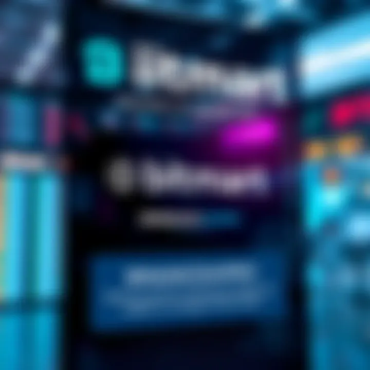 A digital display showing the BitMart logo and a notice about the delisting of the BINANCEAIPRO trading pair with a reminder to manage orders.