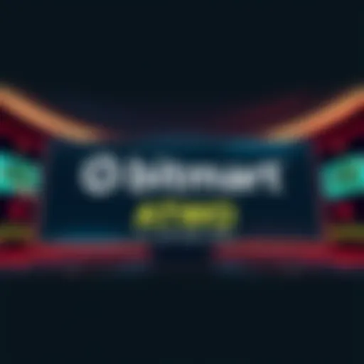 Graphic showing BitMart's logo and text announcing the listing of Arena Two (ATWO) with date and trading details