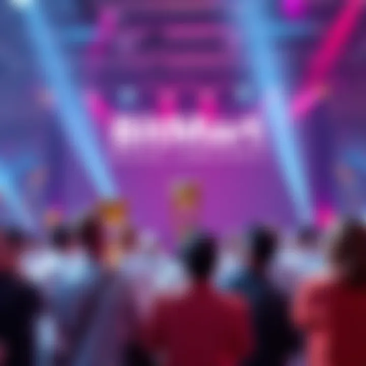 Ceremony celebrating BitMart's top influencers, featuring trophies and certificates being awarded
