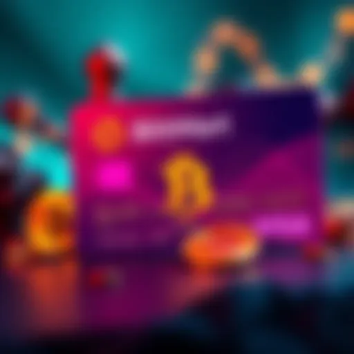A BitMart Card displayed with symbols of Bitcoin and Ethereum, representing cryptocurrency spending.