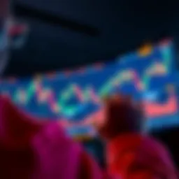 A person wearing the BitMart Emotion Trading Ring while analyzing cryptocurrency charts on a screen, showcasing emotional sensing technology.