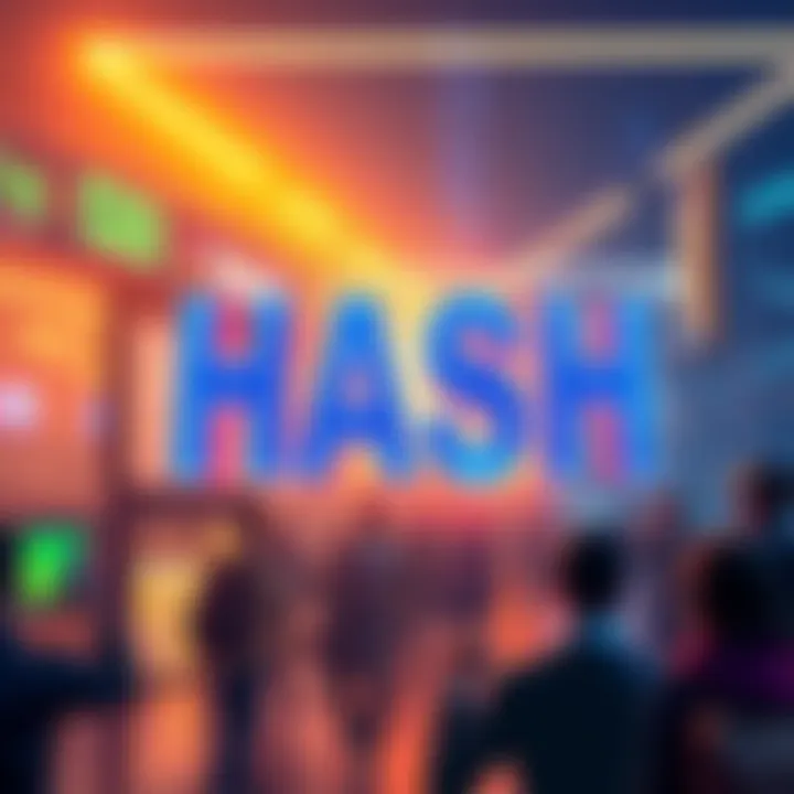 Graphic showing BitMart's announcement of Hash (HASH) listing with excitement and trading details.