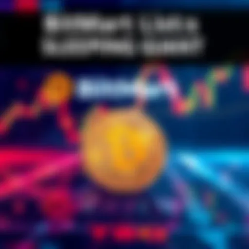 Graphic showing the BitMart logo with a new coin symbol representing the sleeping giant (TSG) and trading charts in the background.